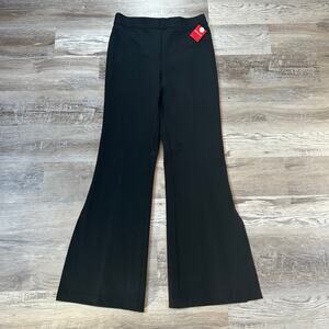 NWT Spanx Black Flare Dress Pants with Double Side Slits Tall Size Large Long